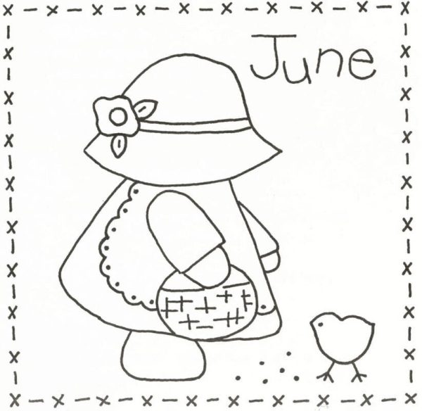 Sunbonnet Sue BOM - June Stitchery Pattern LQC-S6w  - Wholesale Product For Discount