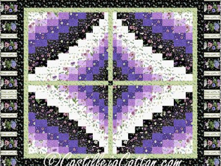 Stained Glass Flowers King Quilt Pattern CJC-55006w  - Wholesale Product Cheap