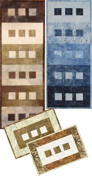 Stepping Stone Blocks #1 Table Runner & Placemats Pattern SEW-108w  - Wholesale Product Hot on Sale