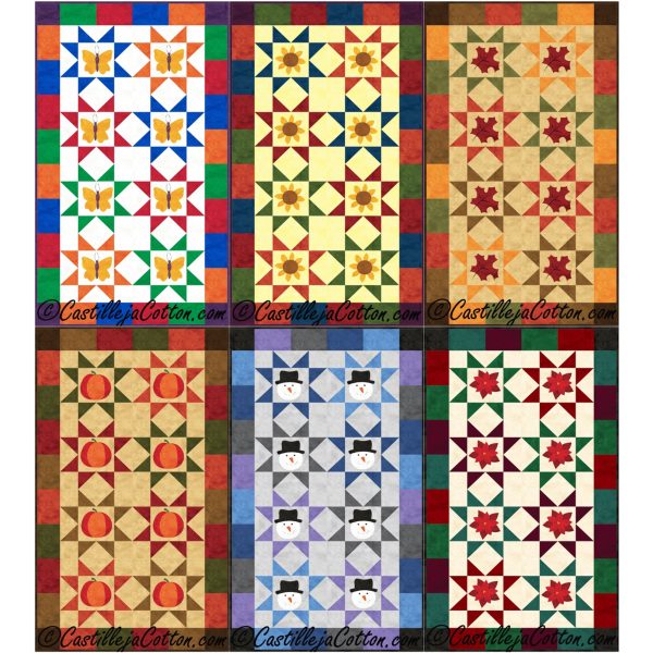 Starry Seasonal Runner Two Quilt Pattern CJC-49590w  - Wholesale Product Online Sale