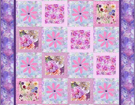 Enchanted Wildflowers Purple Quilt Pattern CJC-58881w  - Wholesale Product Hot on Sale