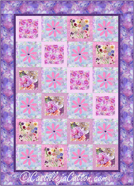 Enchanted Wildflowers Purple Quilt Pattern CJC-58881w  - Wholesale Product Hot on Sale