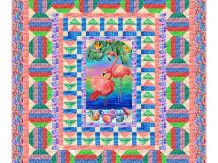 Fabulous Flamingos Quilt Pattern NDD-184w  - Wholesale Product Fashion