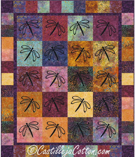 Transparent Dragonflies Quilt Pattern CJC-50972w  - Wholesale Product For Discount