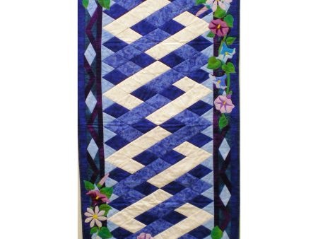 September Morning Glories & Asters Table Runner Pattern MGD-907w  - Wholesale Product on Sale