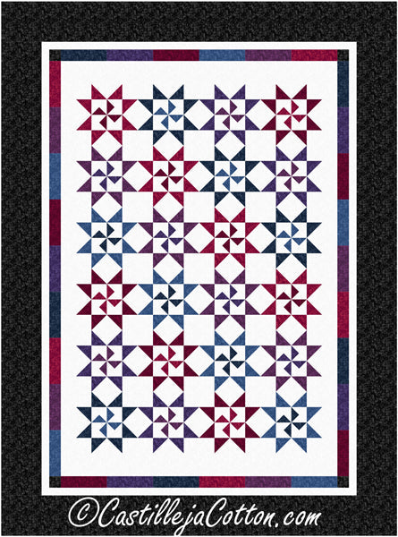 Starry Pinwheels Quilt Pattern CJC-55861w  - Wholesale Product Discount