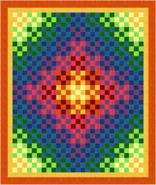 Trip Around the Rainbow Quilt Pattern BL2-136w  - Wholesale Product Sale