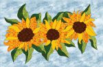 Sunflowers Applique & Hand Embroidery Pattern PES-118Nw  - Wholesale Product Hot on Sale