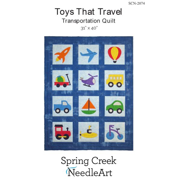 Toys That Travel Transportation Quilt Pattern SCN-2074w  - Wholesale Product Online now