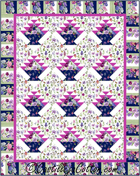 Triangle Baskets Lap Quilt Pattern CJC-58651w  - Wholesale Product Online