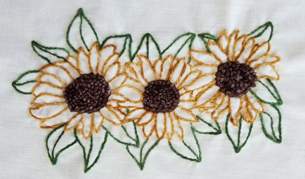 Sunflowers Applique & Hand Embroidery Pattern PES-118Nw  - Wholesale Product Hot on Sale