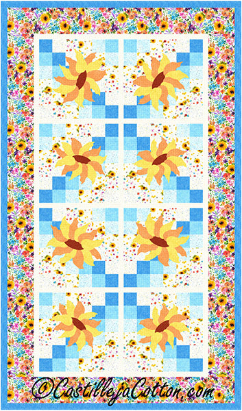 Sunlight Sunflowers Quilt Pattern CJC-57051 - Paper Pattern Online