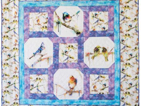 Watercolor Birds Quilt Pattern HHQ-7442w  - Wholesale Product For Cheap