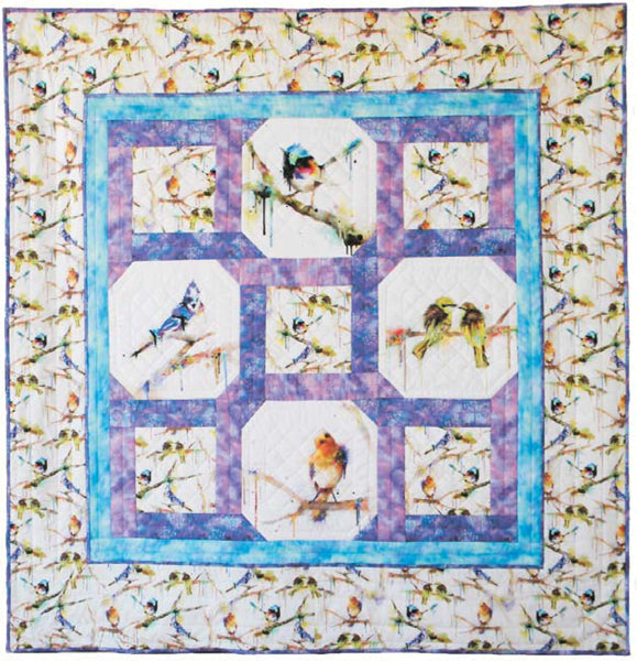 Watercolor Birds Quilt Pattern HHQ-7442w  - Wholesale Product For Cheap