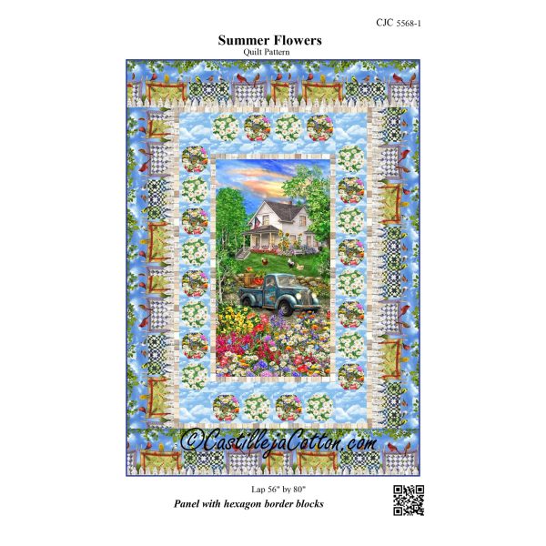 Summer Flowers Quilt Pattern CJC-55681w  - Wholesale Product For Discount