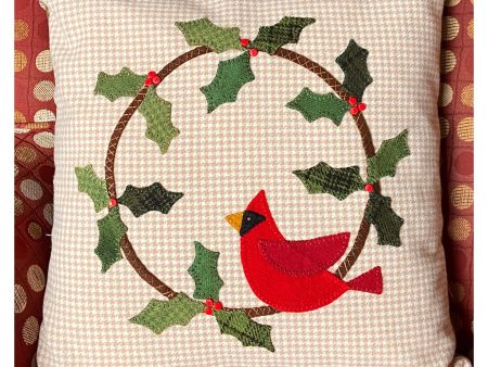 Cardinal Wreath Pillow Pattern UCQ-P110 - Paper Pattern on Sale