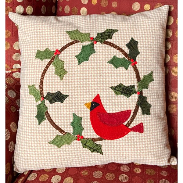 Cardinal Wreath Pillow Pattern UCQ-P110 - Paper Pattern on Sale