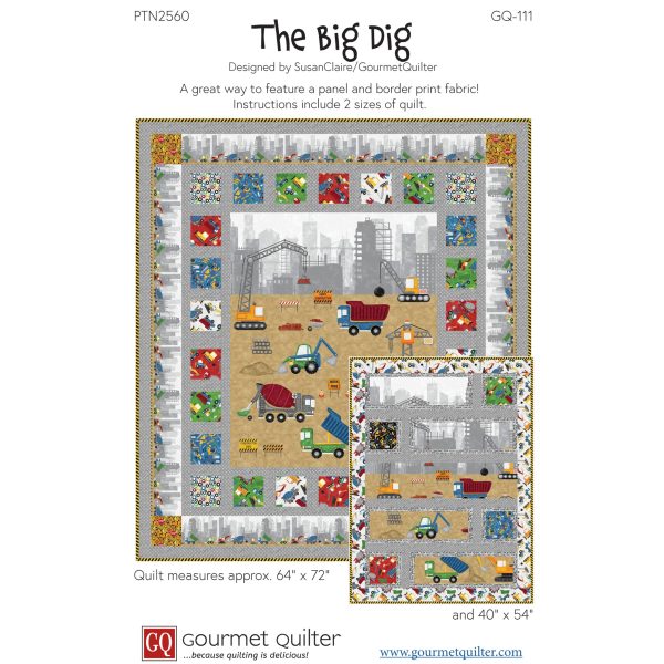 The Big Dig Quilt Pattern GQ-111w  - Wholesale Product Supply