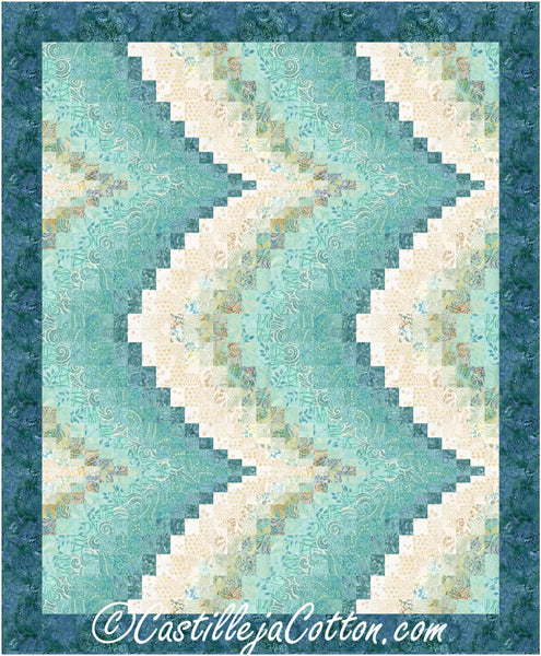 Double Rising Waves Quilt Pattern CJC-59311 - Paper Pattern For Sale