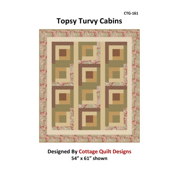 Topsy Turvy Cabins Quilt Pattern CTG-161w  - Wholesale Product Discount