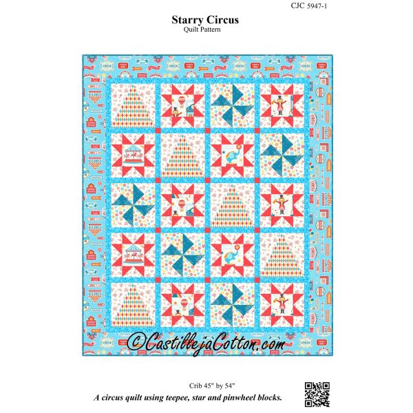 Starry Circus Quilt Pattern CJC-59471 - Paper Pattern Supply