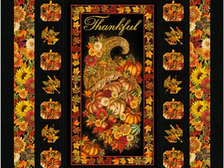 Thankful Pumpkin and Leaves Quilt Pattern CJC-52442 - Paper Pattern Discount