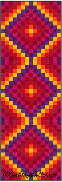 Warm Hexies Eight FQ Trip Runner Quilt Pattern CJC-519413w  - Wholesale Product Online now