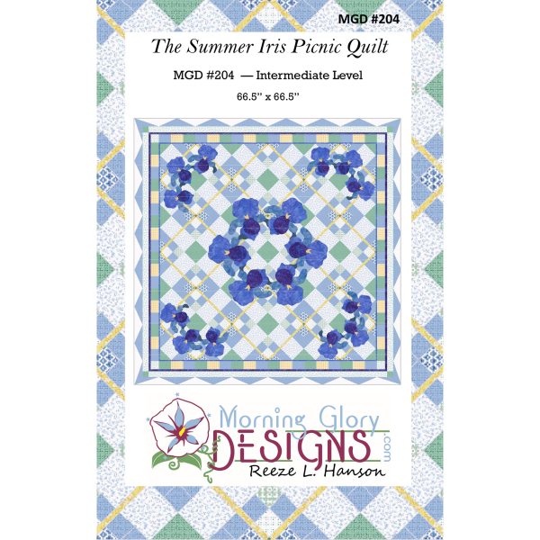 The Summer Iris Picnic Quilt Pattern MGD-204w  - Wholesale Product Cheap