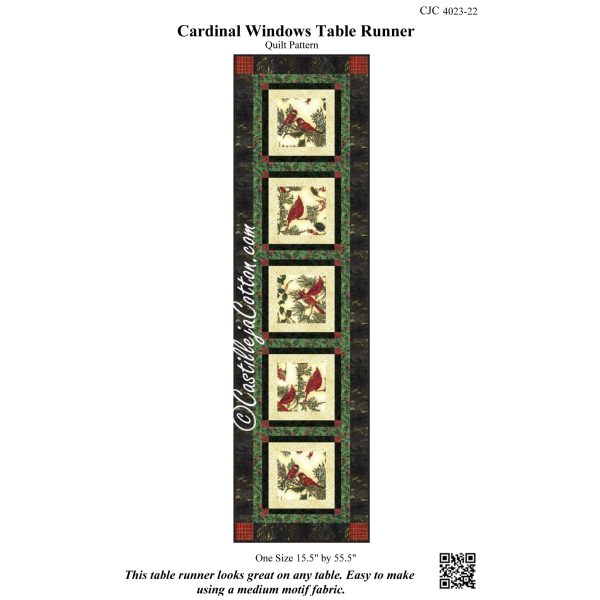 Cardinal Windows Table Runner Pattern CJC-402322 - Paper Pattern on Sale