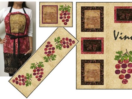 Wine Tour Table Set and Apron Pattern PC-248w  - Wholesale Product Cheap