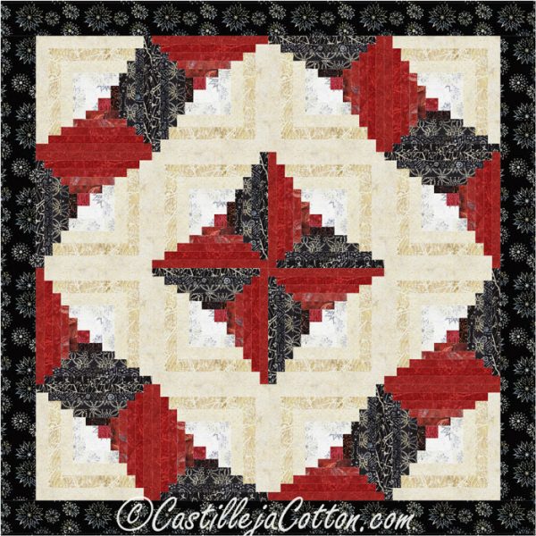 Twisting Log Cabin Quilt Pattern CJC-4961w  - Wholesale Product Online