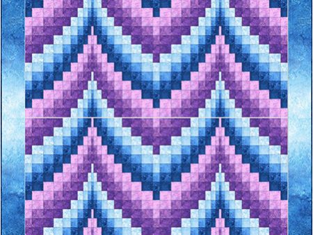 Bargello Ripple 2 Purple Quilt Pattern CJC-57083 - Paper Pattern Online