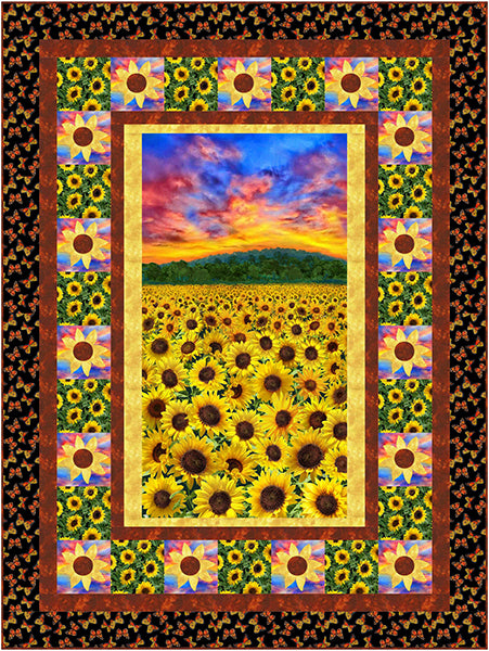 Sunset Sunflowers Quilt Pattern CJC-56511 - Paper Pattern Online