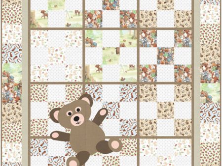 9-Patch Teddy Quilt CJC-53731e - Downloadable Pattern Supply