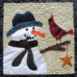 Tweets & Twinkles BOM - Block 5 Cardinal & Snowman Quilt Pattern UCQ-P555w  - Wholesale Product Fashion