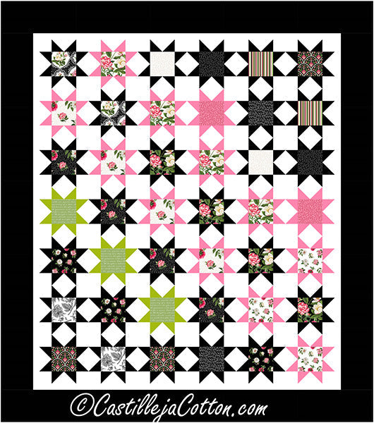 Bloom Nickel Stars Quilt Pattern CJC-58181 - Paper Pattern Supply