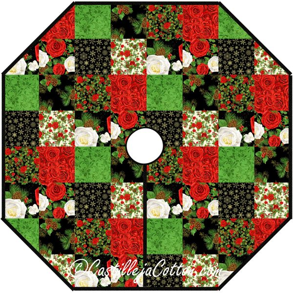 Christmas Rose Tree Skirt Pattern CJC-46394 - Paper Pattern For Cheap