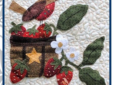 Tweets & Twinkles BOM - Block 3 Robin & Strawberries Quilt Pattern UCQ-P553w  - Wholesale Product Hot on Sale