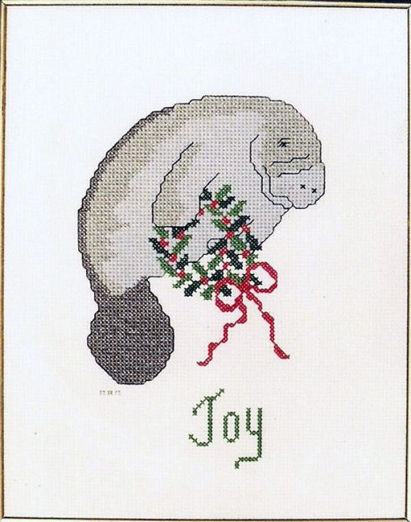 The Christmas Manatee Cross Stitch Pattern PS-9712w  - Wholesale Product For Sale