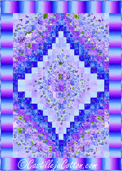 Diamond Hydrangea Quilt Pattern CJC-56466 - Paper Pattern Online Hot Sale