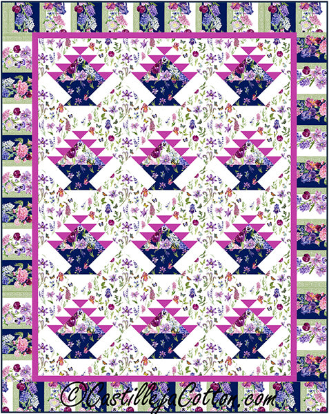 Triangle Baskets Lap Quilt Pattern CJC-58651 - Paper Pattern Cheap