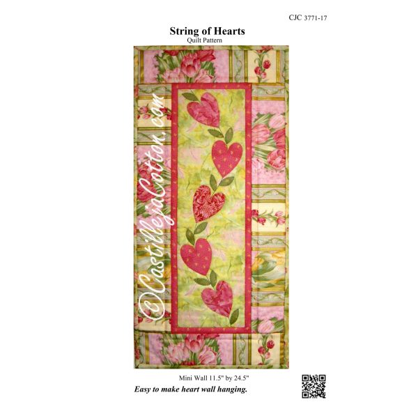 String of Hearts Quilt Pattern CJC-3771w  - Wholesale Product For Discount