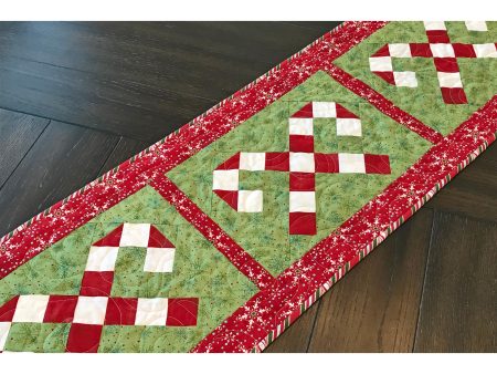 Candy Cane Lane Table Runner Quilt Pattern CCQ-065 - Paper Pattern Online