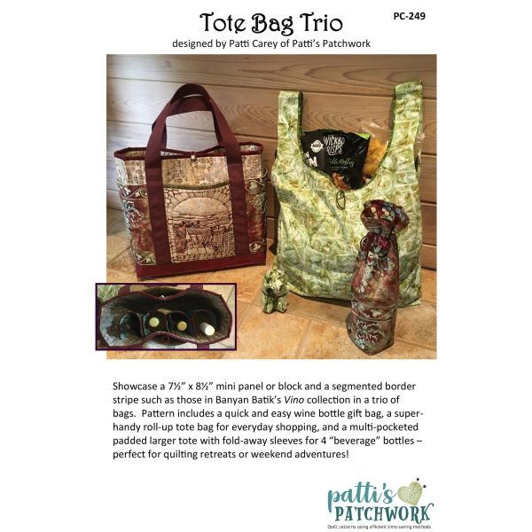 Tote Bag Trio Pattern PC-249w  - Wholesale Product Supply