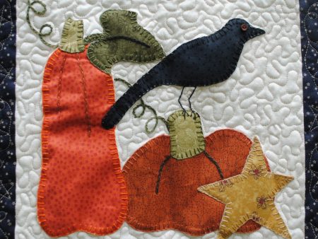 Tweets & Twinkles BOM - Block 4 Crow & Pumpkin Quilt Pattern UCQ-P554w  - Wholesale Product Sale