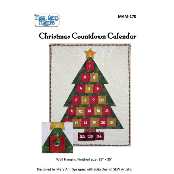 Christmas Countdown Calendar Pattern MAM-170 - Paper Pattern Sale