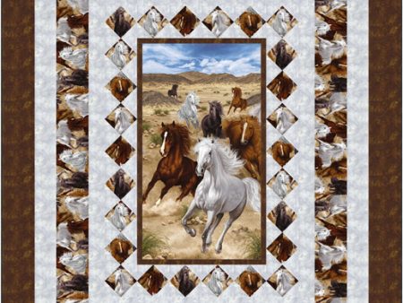 Untamed Horses Double Quilt Pattern CJC-53922w  - Wholesale Product Online Hot Sale