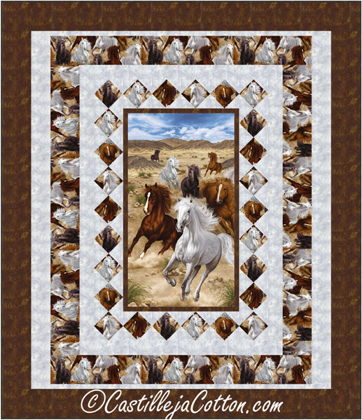 Untamed Horses Double Quilt Pattern CJC-53922w  - Wholesale Product Online Hot Sale