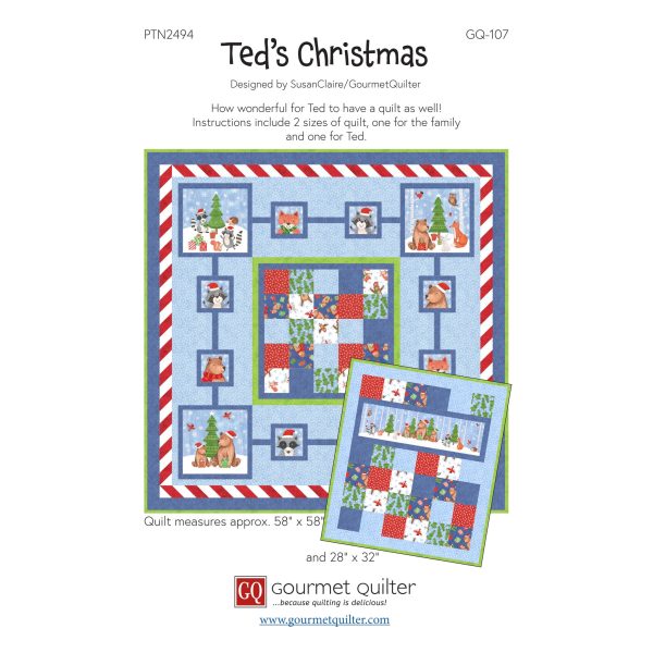 Ted s Christmas Quilt Pattern GQ-107w  - Wholesale Product Online now