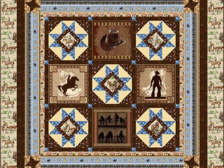 The Cowboy Life Quilt Pattern HHQ-7434w  - Wholesale Product Online